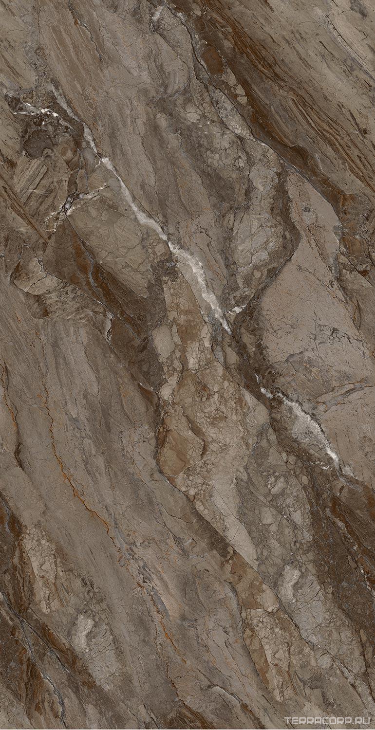 Керамогранит Fusure Ceramic Ariostocratic Style Light Luxury FSS12043 Pol 60x120 Коричневый, фото 4