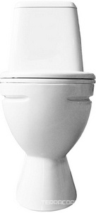 Унитаз-компакт "", косой выход, арматура 1-режим. "Уклад", сиденье полипропилен, крепление в комплекте Sanita Идеал WC.CC/Ideal/1-P/WHT.G/S1 (IDLSACC01090113)