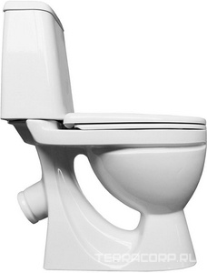 Унитаз-компакт "", косой выход, арматура 1-режим. "Уклад", сиденье полипропилен, крепление в комплекте Sanita Идеал WC.CC/Ideal/1-P/WHT.G/S1 (IDLSACC01090113)