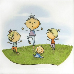 Керамическая плитка Kerama Marazzi Весёлые старты Декор  Йога 20х20 Комбинированный 