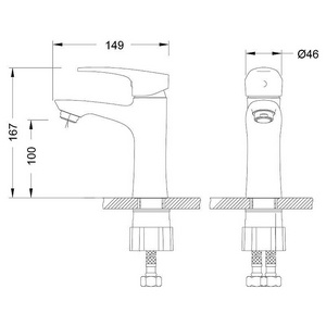 Смеситель  для раковины, цвет хром Lemark Linara LM0406C