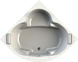 Ванна акриловая "СОРРЕНТО 2", 1400х1400, молдинг хром, подголовник - 2 шт., каркас и слив-перелив (хром) в компл., БЕЗ панели ZZ