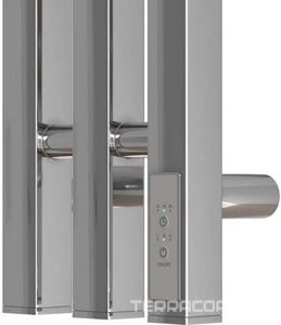 Полотенцесушитель электрический, вертикальный, 120*12 см, П3, диммер справа, цв.хром глянец Point Гермес PN13822