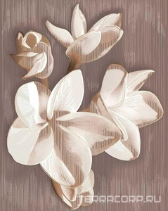 Керамическая плитка Azori Amati Панно  Plumeria Alba (2 шт) ZZ40.5x50.2 Комбинированный 