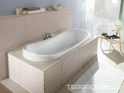 Ванна 1900х800хh460(750-800)мм, встраиваемая, овальная, (без удлинённого слива-перелива, ножек арт. U99740000, акрил, цв. 96 star white), My Nature ZZ Villeroy & Boch My nature UBA190NAT7V-96