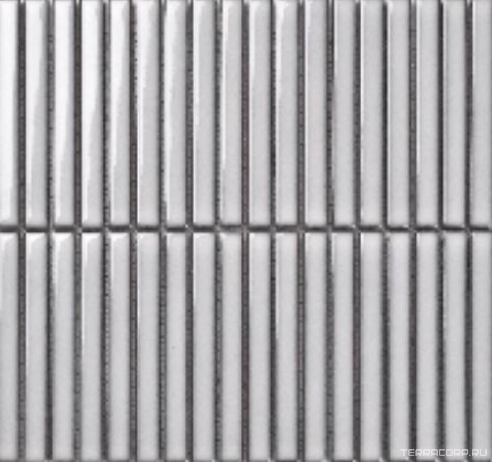 Мозаика Porcelain Mosaic Strip Mosaic 1.5х14.5 Y15FW22 глянцевый 29.4х31.3 Серый, фото 3