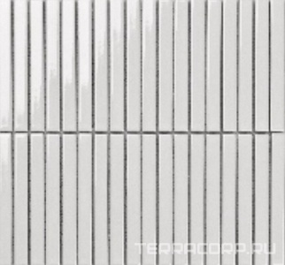 Мозаика Porcelain Mosaic Strip Mosaic 1.5х14.5 Y15F701  глянцевый 29.4х31.3 Белый 