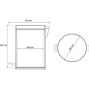 Ведро мусорное 5л, (цв. хром),  Bemeta Hotel 104315012