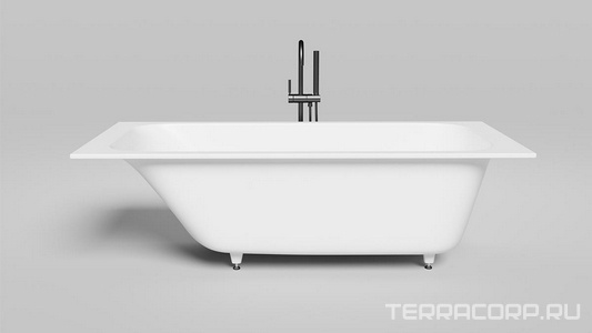 Ванна 1800х800хh600мм, встраив., литой камень S-Sense глянец цв.белый, д/к Up&Down в цвет ванны, интегрир.слив-перелив, ножки в компл,  ZZ Salini Orlanda Kit 102112G