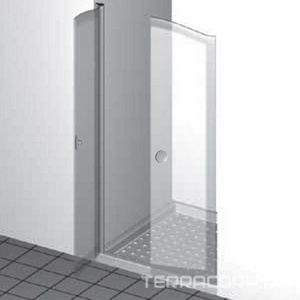 Дверь двойная в нишу, распашная 78хh197см,  (профиль цв.бронза, стекло сатинирован., ручки в компл.)  ZZ Gaia Venice DB VE78S/Satin/BR