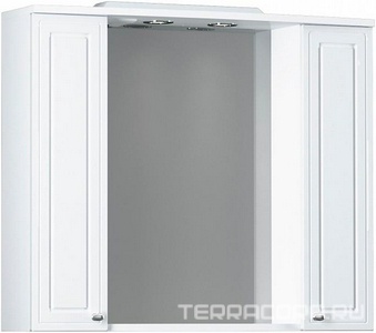 Зеркало-шкаф 85 см, с подсветкой, правое,  для мебели Palace One, цв.белый глянец ZZ Damixa redblu palace one M41MPX0851WG