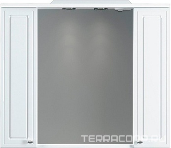 Зеркало-шкаф 85 см, с подсветкой, правое,  для мебели Palace One, цв.белый глянец ZZ Damixa redblu palace one M41MPX0851WG