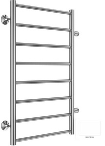 Полотенцесушитель водяной  П8 500х800, нижнее подключение, цв. белый матовый порошковый (RAL 9003 матовый) ZZ Terminus Аврора 4670078534422