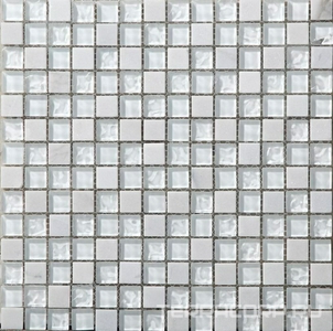 Мозаика Bonaparte Мозаика стеклянная с камнем Iceberg (20x20x8) 30 x30 Комбинированный 