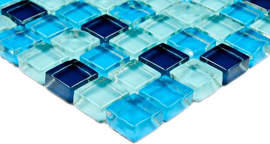 Мозаика Bonaparte Мозаика стеклянная Blue Drops (15x15x8) 30x30 Комбинированный, фото 4