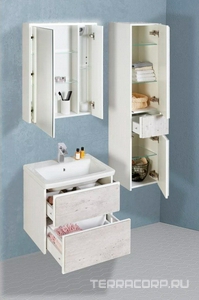 Зеркало-шкаф 60 см  с подсветкой, цвет белый  ZZ Roca Ronda ZRU9303007