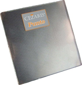 Дверь в нишу 1400(1380-1420)хh1950мм, распашная с неподв.сегментом, Левая, (стекло текстурное Punto 6мм, фурнит. цв.хром),  ZZ Cezares Elena ELENA-W-B-11-60+80-P-Cr-L