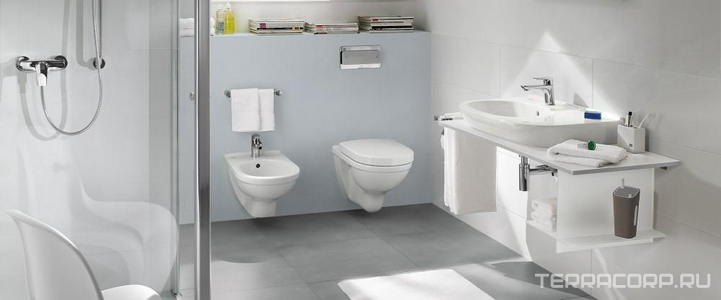 Унитаз подвесной 375х560мм, безободковый, без сиденья, крепёж в компл., (цв. R1 white cer+),  ZZ Villeroy & Boch Antheus 4608R0R1