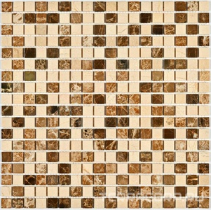Мозаика Bonaparte Мозаика из натурального камня Turin-15 slim (POL) (15x15x4) 30,5x30,5 Комбинированный 