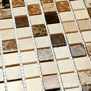 Мозаика Bonaparte Мозаика из натурального камня Turin-15 slim (POL) (15x15x4) 30,5x30,5 Комбинированный 