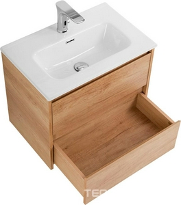 База под раковину подвесная с двумя выдвижными ящиками, 705х395хh500мм, (без раковины арт.BB700/390ETL), (цв.Rovere Nebrasca Nature),  ZZ BelBagno Kraft KRAFT 39-700/390-2C-SO-RNN