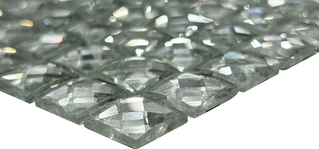 Мозаика Мастера Керамики Glass Мозаика F15x1  (чип 15x15) 30х30 Серый 