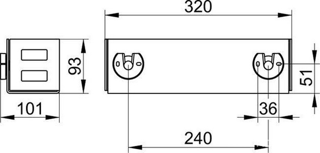 Полочка для душа 320х120х90мм, (цв.белый), Keuco ZZ Keuco Универсал 24954 510000