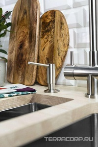 Дозатор встраиваемый для моющего средства OM-02-WH латунь/белый, ZZ Omoikiri Om 4995019