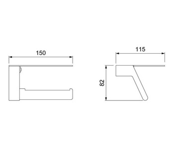Держатель туалетной бумаги с полкой для телефонаTimo  14043/03, цв черный,  ZZ Timo Selene 14043/03