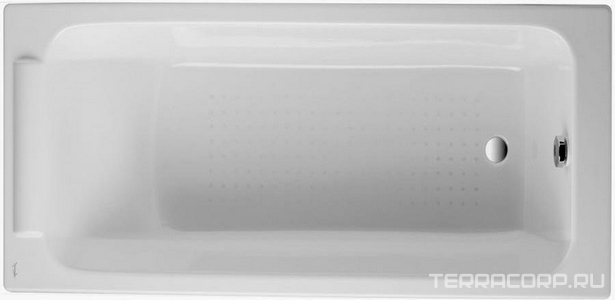 Ванна чугунную  с антискользящим покрытием /170x70/, без ножек (Е4113-NF) ZZ Jacob Delafon Parallel E2947-00