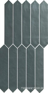 Керамическая плитка APE Ceramica Switch Off Victorian Green Matt 4,3x24,3 Зеленый 