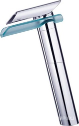 Смеситель для раковины, Высокий, без д/к, (цв.хром, излив стекло), Morgana ZZ