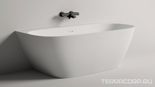 Ванна 1700х800хh580мм, пристенная, литой камень S-Stone матов. цв.белый, д/к Up&Down в цвет ванны,интегрир.слив-перелив,рама в компл, ZZ Salini Sofia Wall 170 102522M