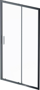 Душ. ограждение  Solo 120х195 см, стекло прозрачное, профиль черный матовый, ZZ AMPM Gem W90G-120-1-195BT