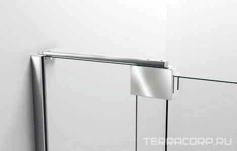 Дверь для душа в нишу, 1112-1212хh2000мм, распашная с неподв.сегментом, правая/левая, (стекло 8мм, прозрачное, фурн.цв.хром), Extra Vincea Exrta VDP-1E1112CL