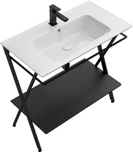 Металлическая структура для раковины PIANO Next напольная 85 см, цв.черный матовый Kerama Marazzi Piano Next PIA.N.85\BLK