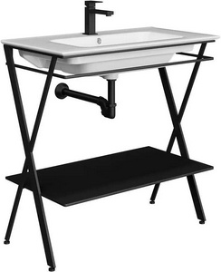 Металлическая структура для раковины PIANO Next напольная 85 см, цв.черный матовый Kerama Marazzi Piano Next PIA.N.85\BLK