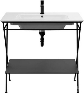Металлическая структура для раковины PIANO Next напольная 85 см, цв.черный матовый Kerama Marazzi Piano Next PIA.N.85\BLK