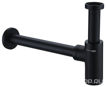 Сифон для раковины, цв.черный ZZ Wasserkraft elbe A094