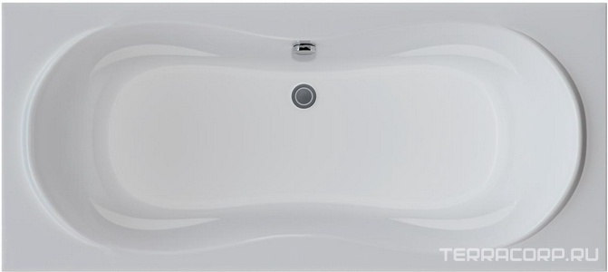 Ванна  170*80 см, акриловая, расположение слива по центру, без каркаса, слива-перелива, цвет белый ZZ 1Marka DINAMIKA 01ди1780