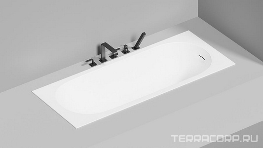 Ванна 1700х700хh600мм, встраив., литой камень S-Sense глянец цв.белый, д/к Up&Down в цвет ванны, интегрир.слив-перелив, ножки компл,  ZZ Salini Ornella Kit 102413G