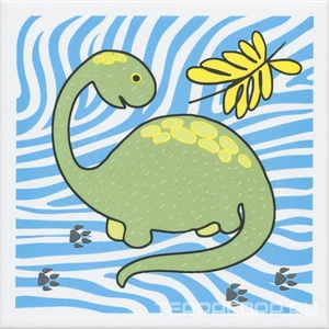 Керамическая плитка Kerama Marazzi Динозаврики Декор  2 матовый 20х20 Комбинированный 