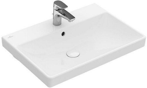 Раковина 650х470мм, 1 отв.д/смес., c переливом, (цв.01 white alpin),  ZZ Villeroy & Boch Avento 41586501