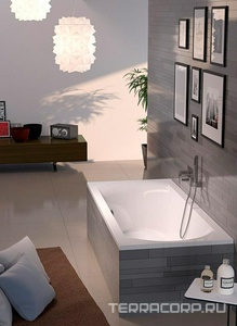 Ванна 170х75см, без ножек/рамы, панелей, слива-перелива, (акрил цв.белый),  ZZ Riho Lima B051001005