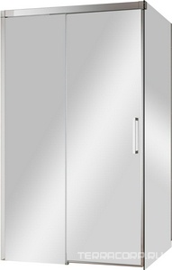 Душевой уголок 1500х1000х1950 мм, стекло-прозр., профиль-хром, Soft ZZ Cezares Duet Soft DUET SOFT-AH-1-150/100-C-Cr