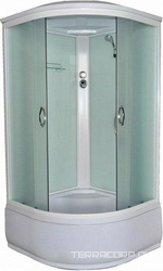 Душевая кабина CS-1200 120х120х215 см, стекло матовая, стекло 4мм, глубокий поддон, высота поодона 43 см, тропический верхний душ, ZZ