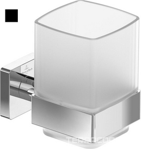 Стакан настенный, (цв.черный матовый/матовое стекло),  ZZ Villeroy & Boch Elements – Striking TVA152019000K5