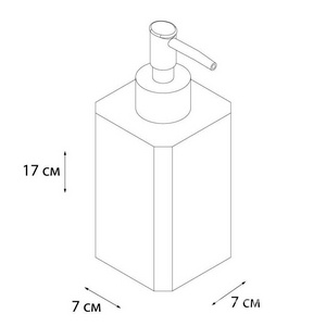 Дозатор жидкого мыла Fixsen  FX-230-1, настольный, керамика/пластик, цв. белый/черный, ZZ Fixsen Text FX-230-1
