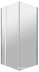 Душевой уголок 900х900хh1950мм, квадратный, распашная дверь с неподв.сегментом, правая/левая, (стекло прозр.6мм, фурнит. цв.хром),  ZZ BelBagno Etna ETNA-A-12-90-C-Cr