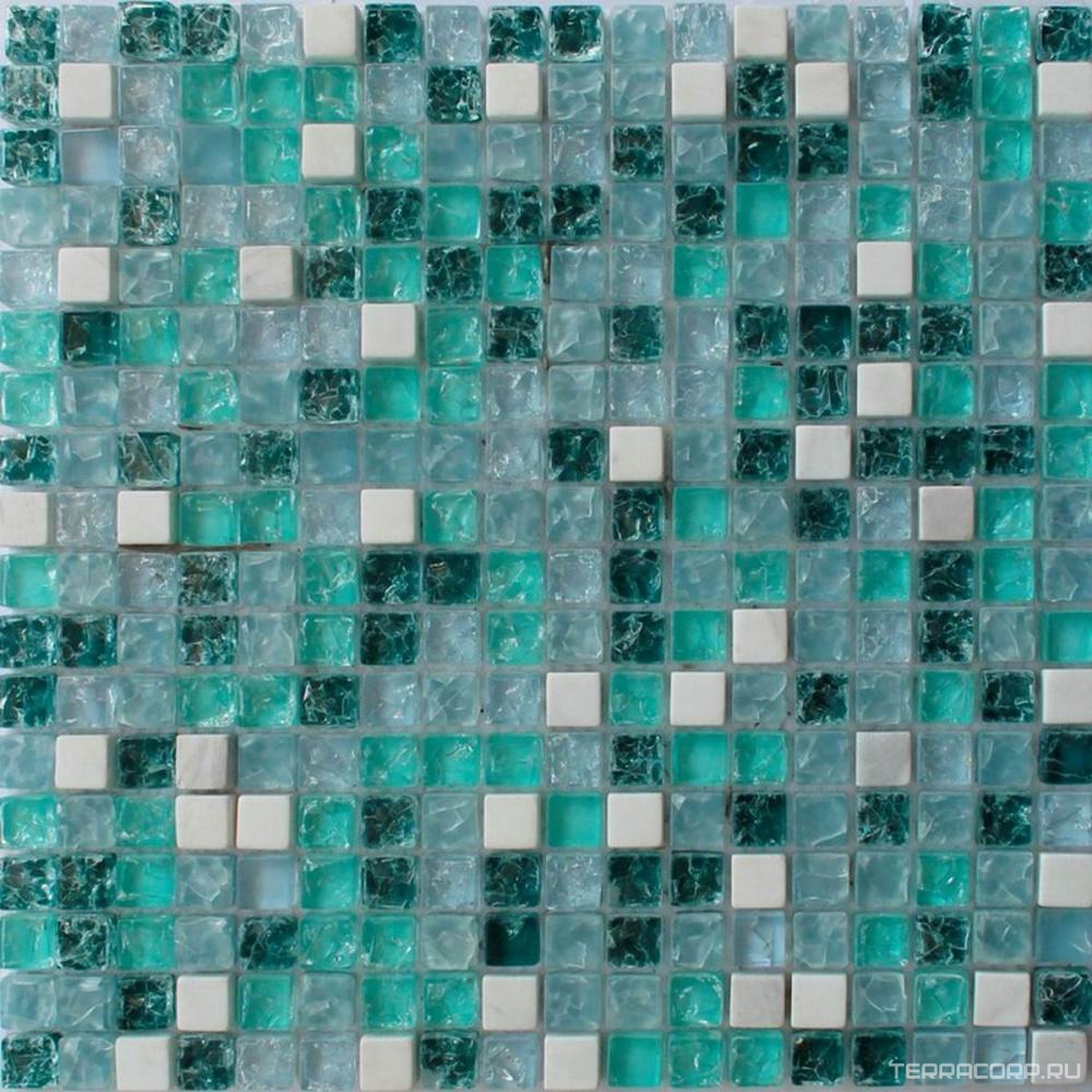 Мозаика Мастера Керамики Glass & Stone Мозаика GS095B комбинированная (чип15x15) 30х30 Комбинированный, фото 3